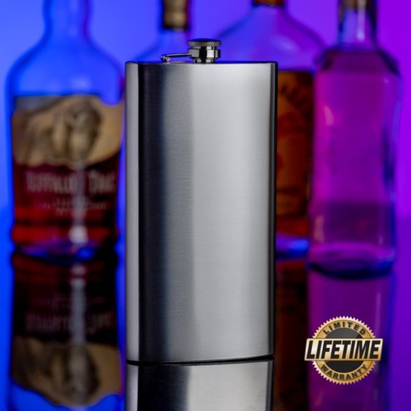 Hip Flask / Pocket Flask / Purse Flask / Liquor Flask 12oz - Picture 5 of 13